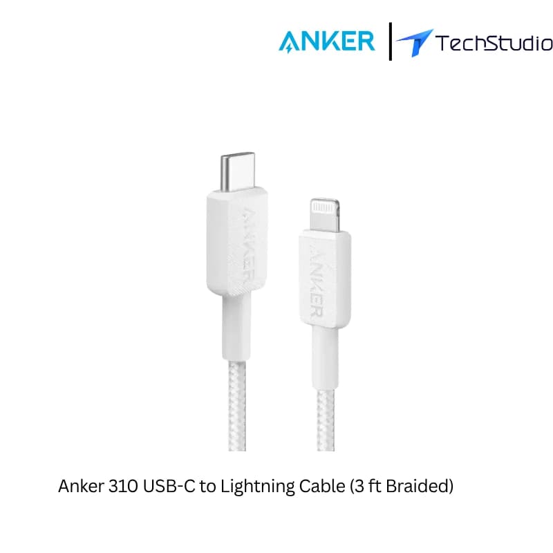 Anker 310 USB-C to Lightning Cable (3 ft Braided)