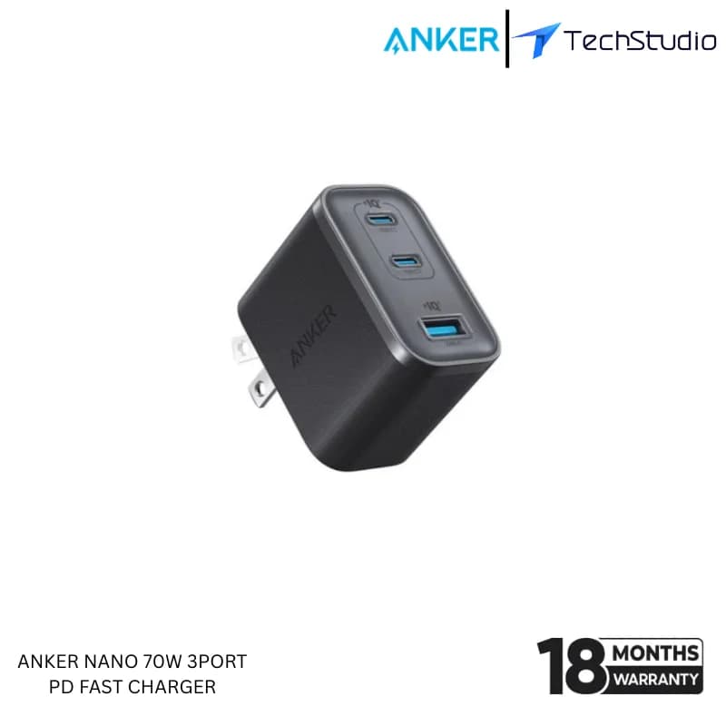 ANKER NANO 70W 3PORT  PD FAST CHARGER