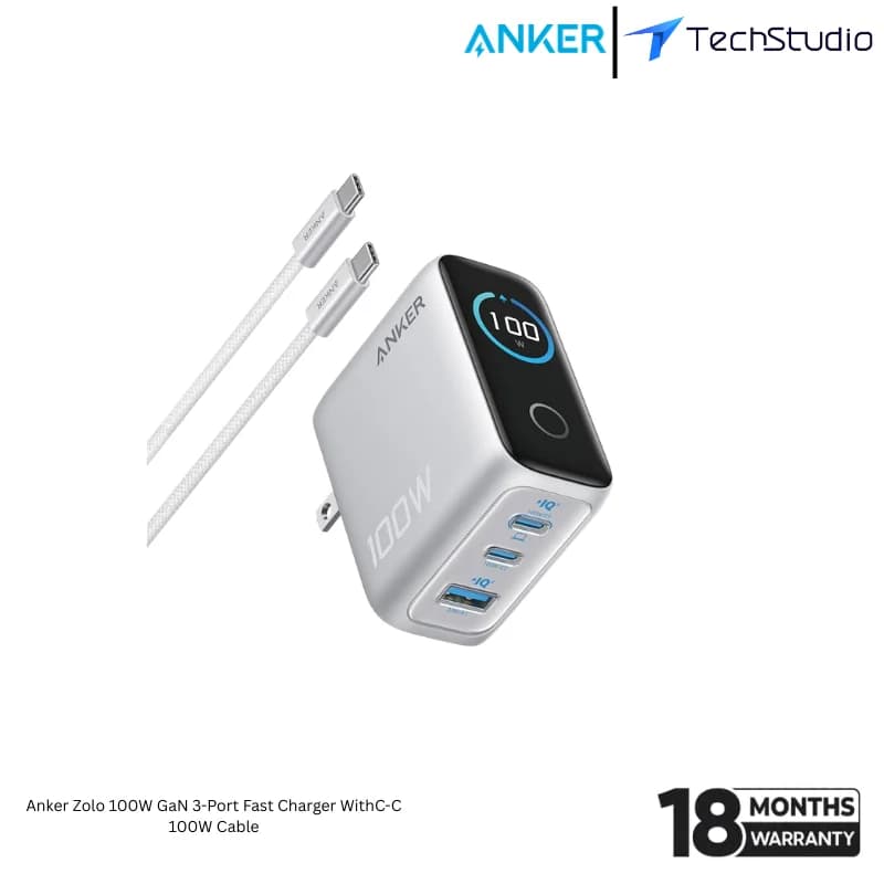 Anker Zolo 100W GaN 3-Port Fast Charger