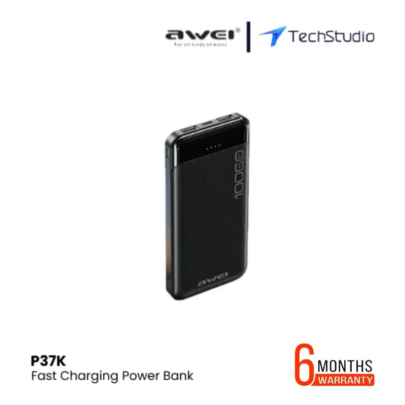  Awei P37K 10000mAh 2.1A Fast Charging Power Bank