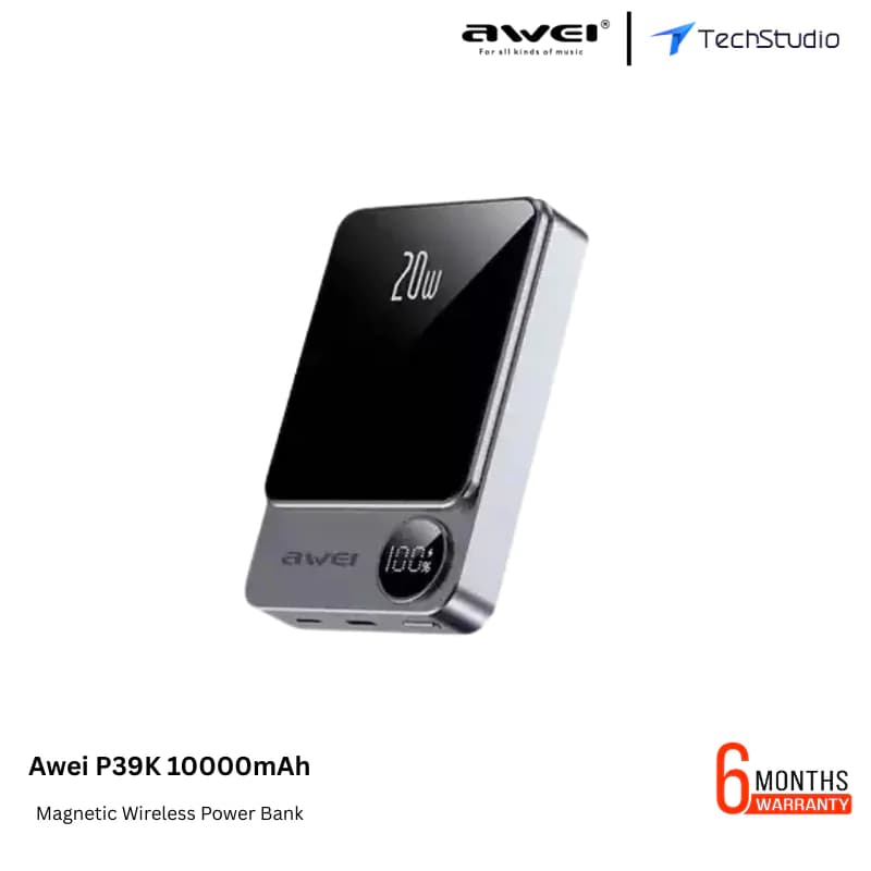 Awei P39K Magnet 20W Wireless Power Bank 10000mAh
