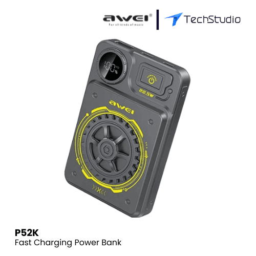  Awei P52K 10000mAh Magnetic Wireless Power Bank - Grey