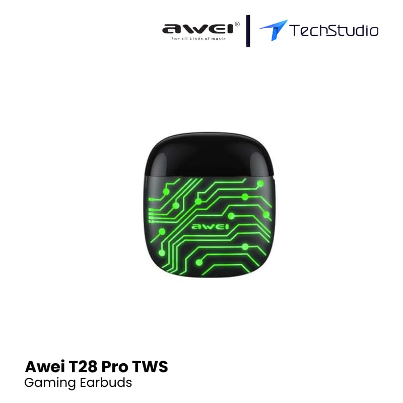 Awei T28 Pro TWS Gaming Earbuds - Black