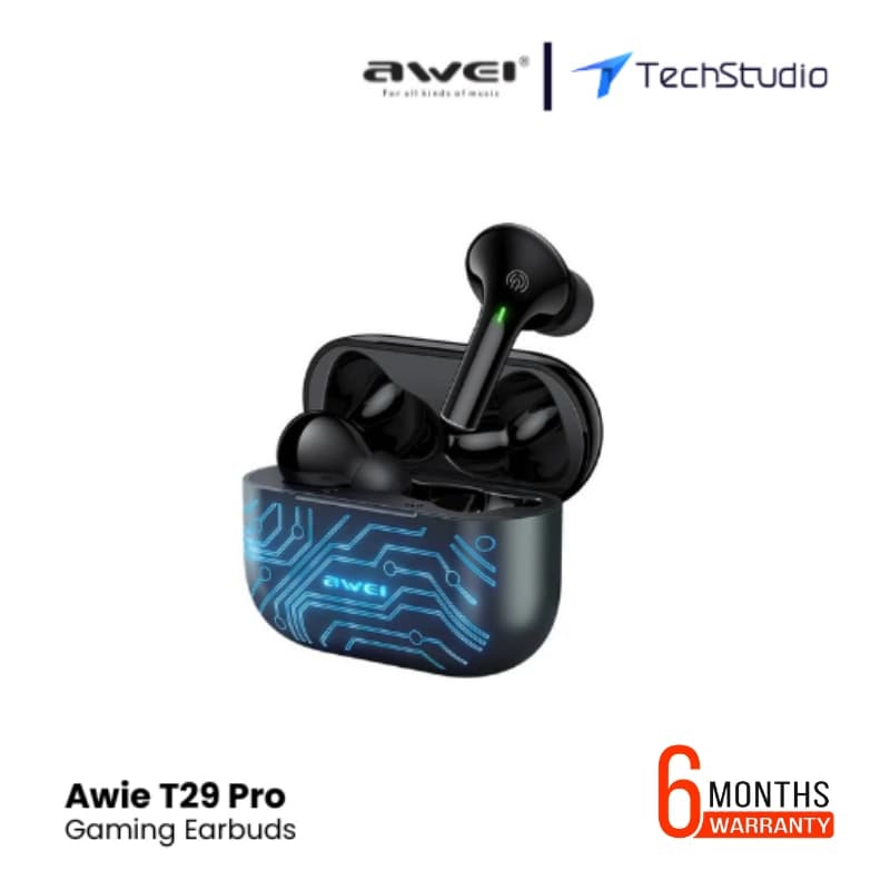 Awei T29 Pro TWS Gaming Earbuds with Charging Case