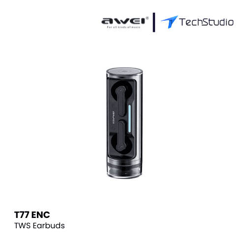 Awei T77 ENC Bluetooth Earphones - Black