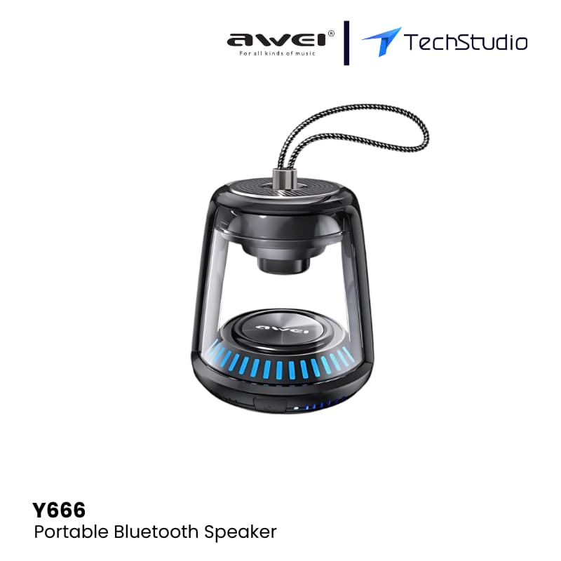 Awei Y666 Portable Outdoor Bluetooth Speaker - Black