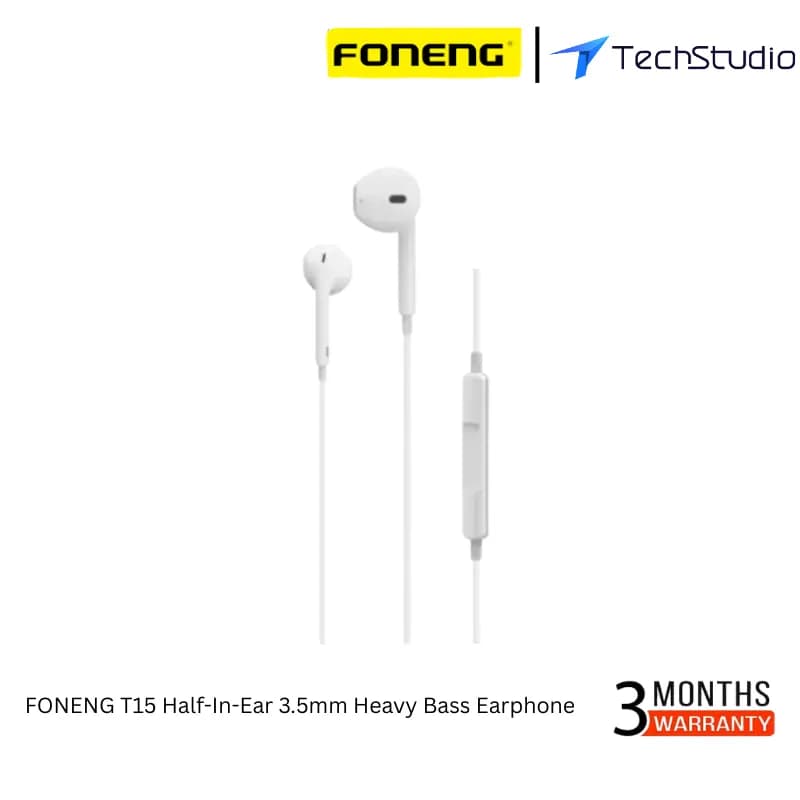 FONENG T15 Half-In-Ear 3.5mm Heavy Bass Earphone