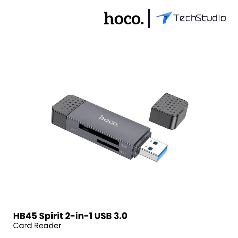 Hoco HB45 Spirit 2-in-1 USB 3.0 Card Reader - Black