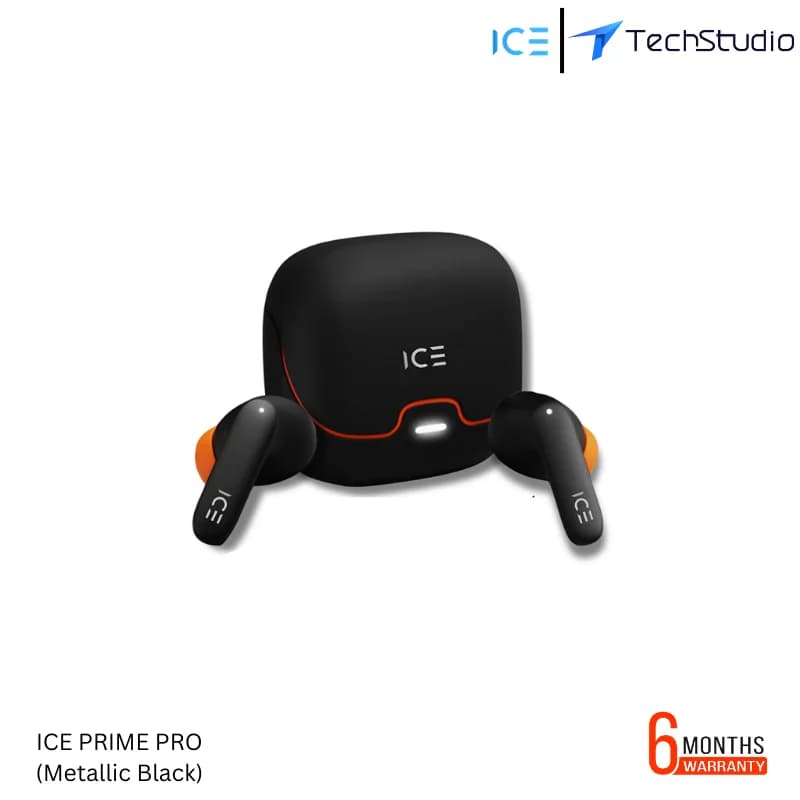 ICE Prime Pro ENC TWS Earbuds ( MATALIC BLACK )