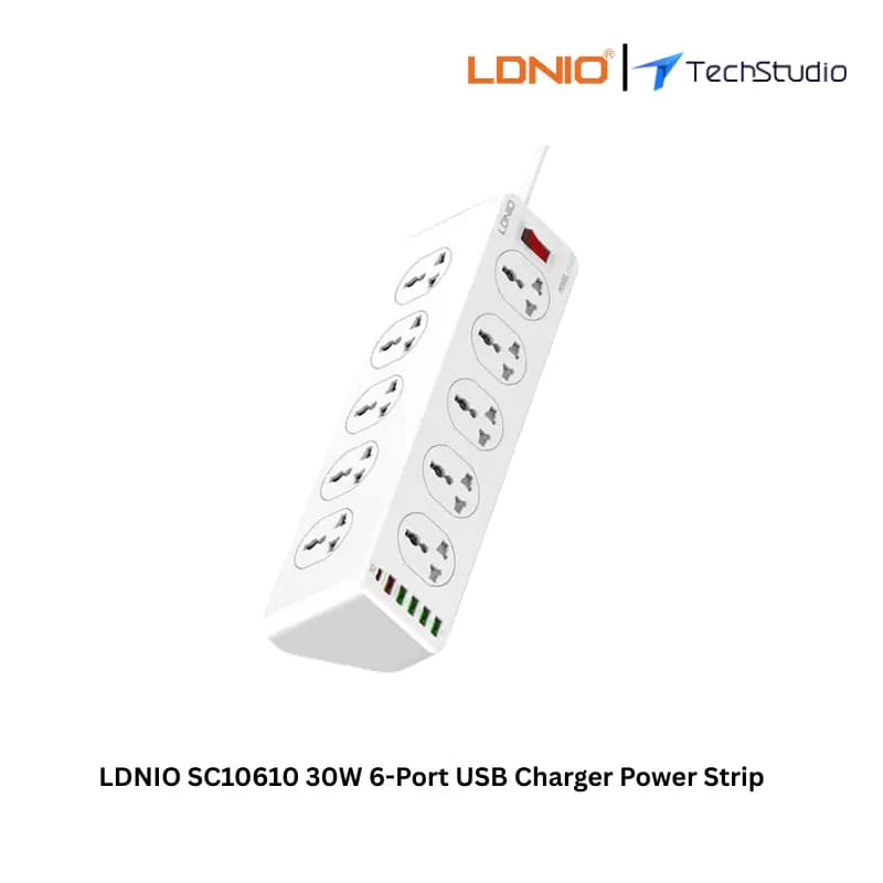 LDNIO SC10610 30W 6-Port USB Charger Power Strip