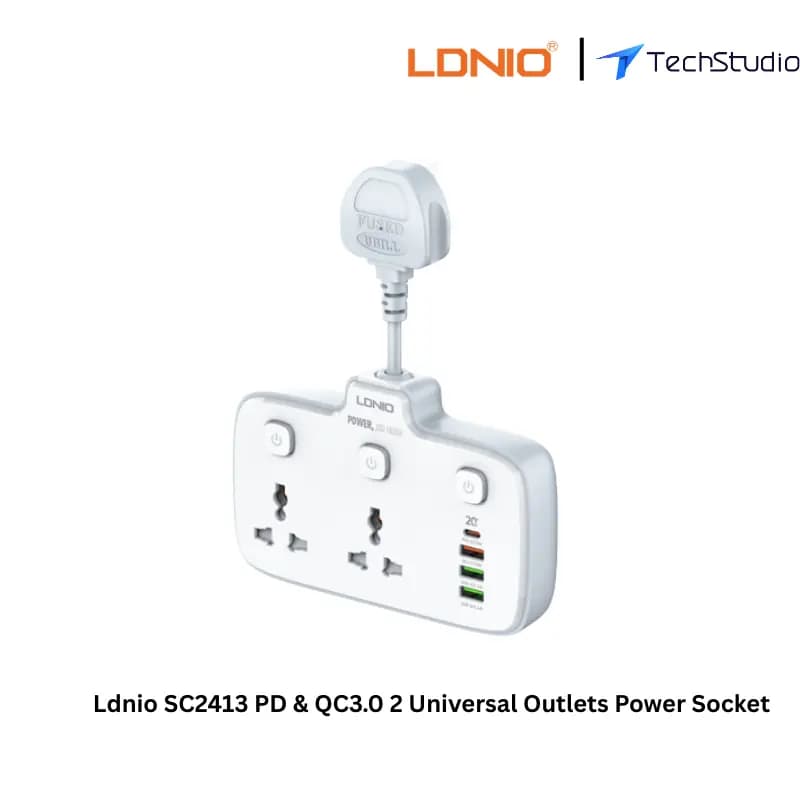 Ldnio SC2413 PD & QC3.0 2 Universal Outlets Power Socket