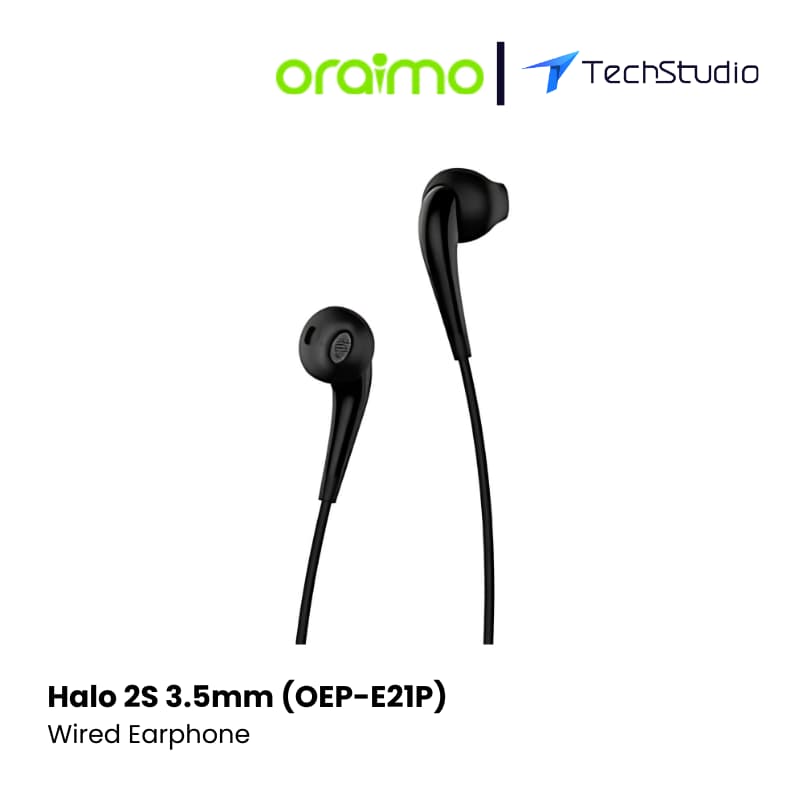 Oraimo OEP-E21P Halo 2S 3.5mm in Ear Earphone - Black
