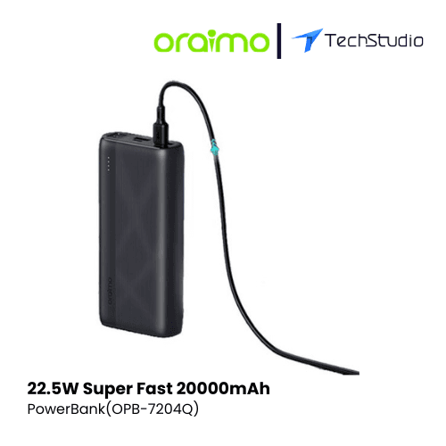 Oraimo 22.5W Super Fast 20000mAh Power Bank (OPB-7204Q) - Black