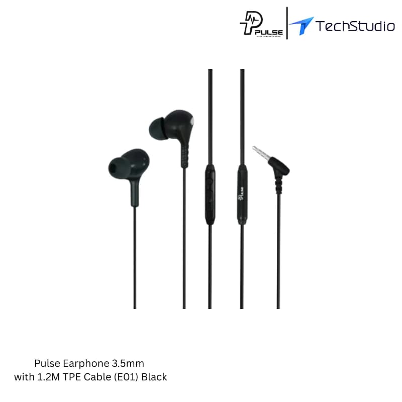 Pulse E01 Wired Earphone | 1.2M TPE Cable