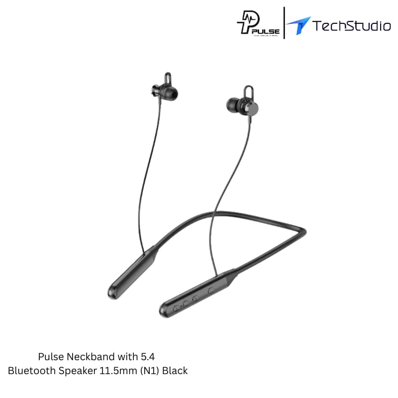 Pulse N1 Bluetooth Neckband | BT 5.4 - Black