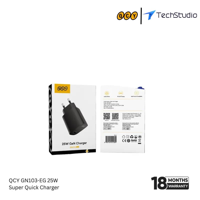 QCY GN103-EG 25W Super Quick Charger