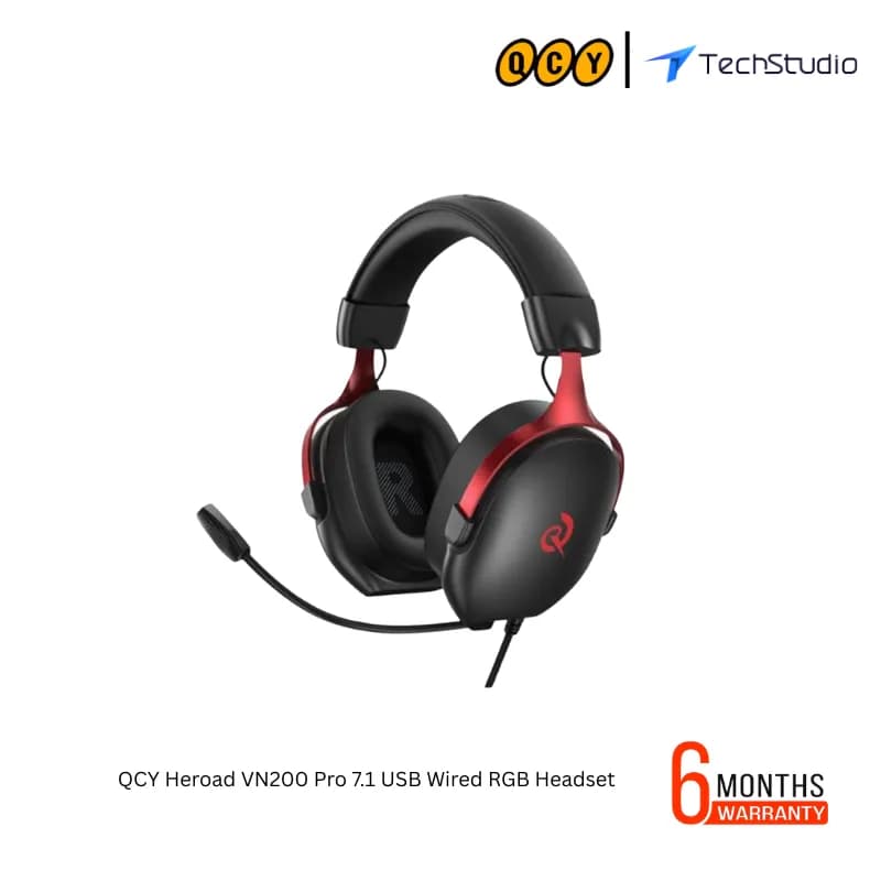 QCY Heroad VN200 Pro 7.1 USB Wired RGB Headset