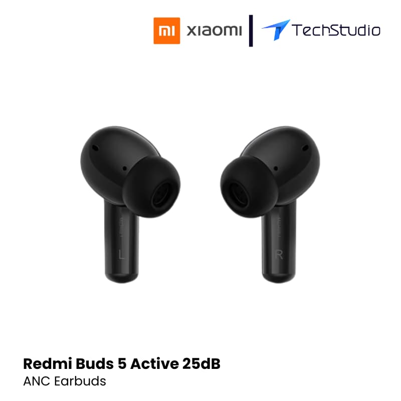 Xiaomi Redmi Buds 5 Active 25dB ANC Earbuds - Black
