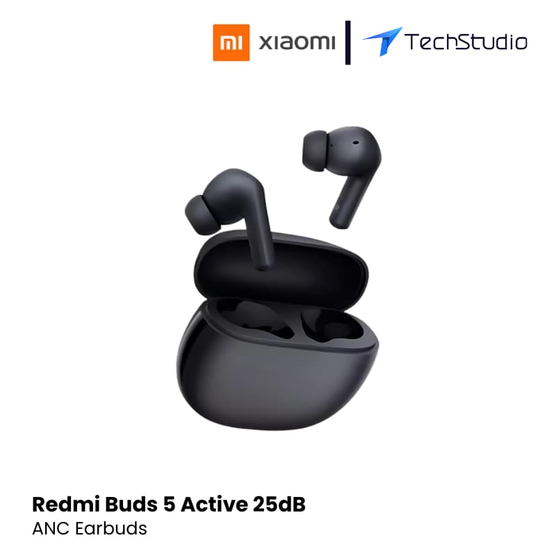 Xiaomi Redmi Buds 5 Active 25dB ANC Earbuds - Black