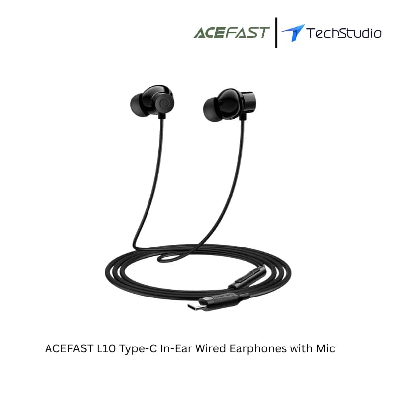 ACEFAST L10 Type-C In-Ear Wired Earphones with Mic - Black