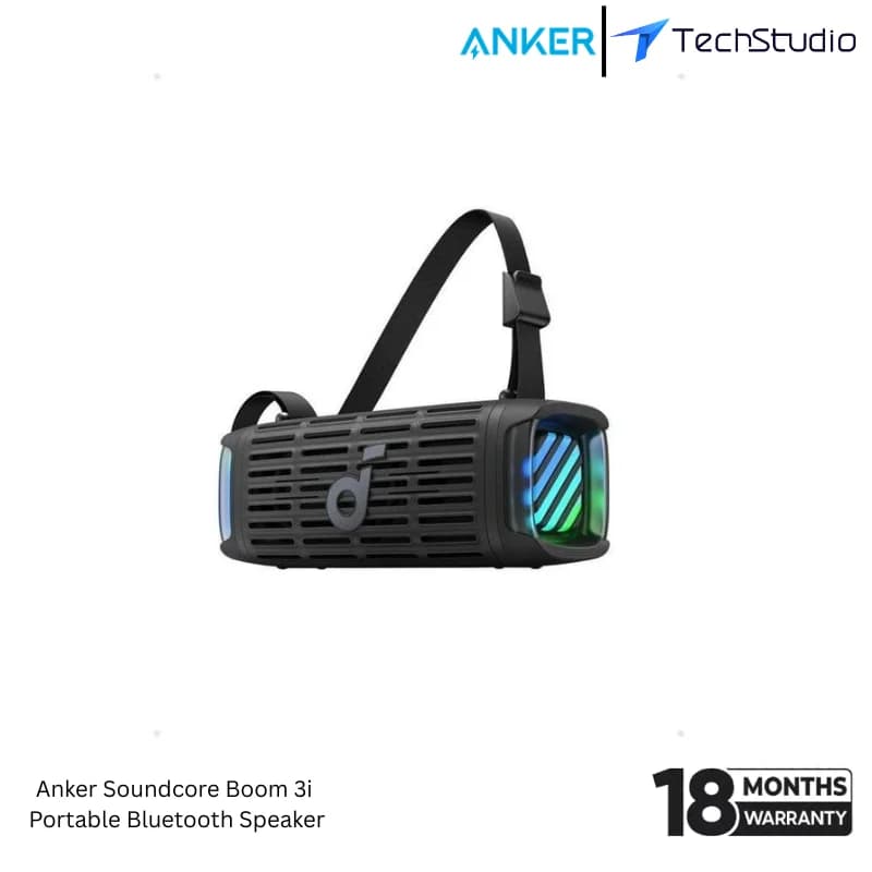 Anker Soundcore Boom 3i Portable Bluetooth Speaker - Black