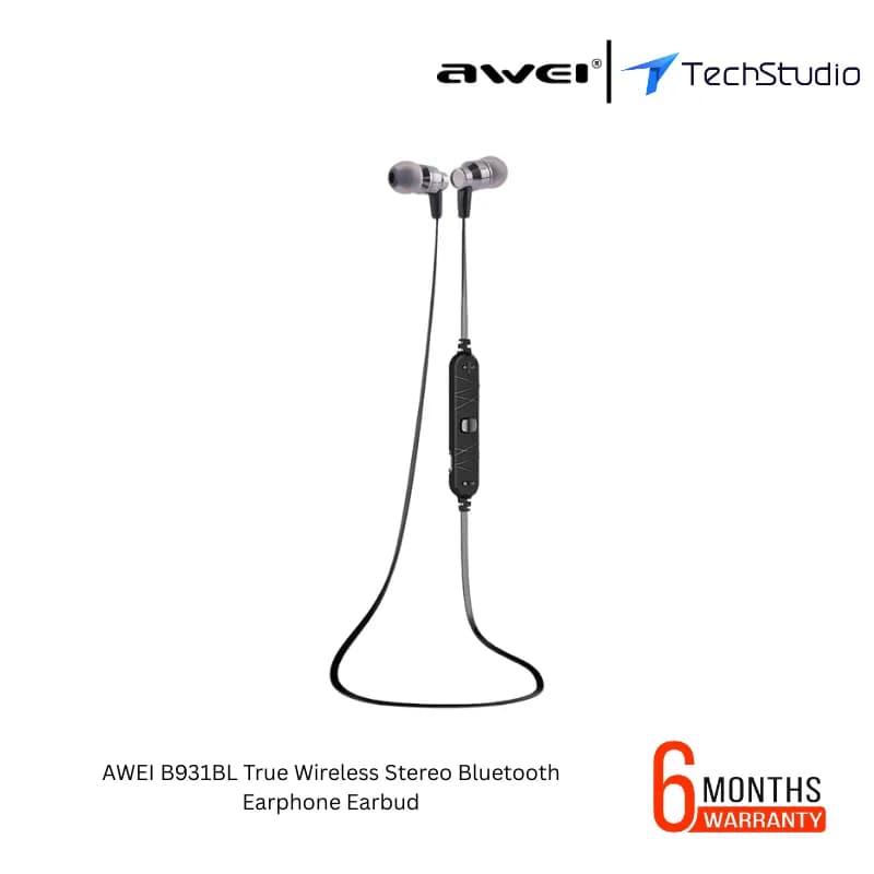 AWEI B931BL True Wireless Stereo Bluetooth Earphone Earbud - Black