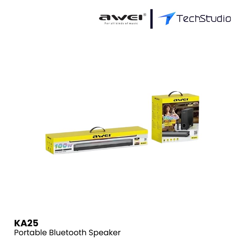 Awei KA25 100W Home Theater Soundbar with Subwoofer - Black