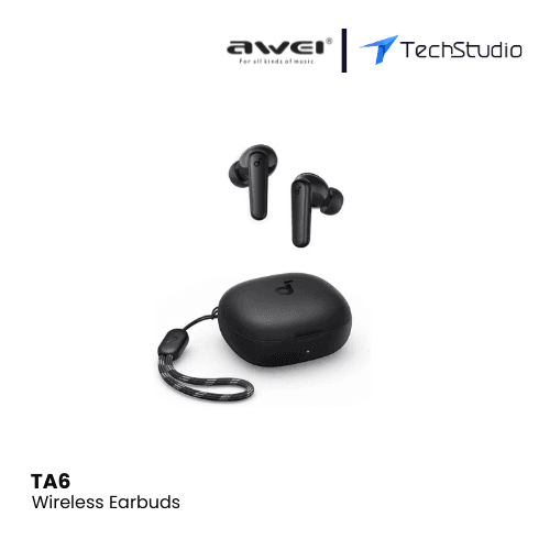 Awei TA6 ANC True Wireless Noise Reduction Earbuds - Black