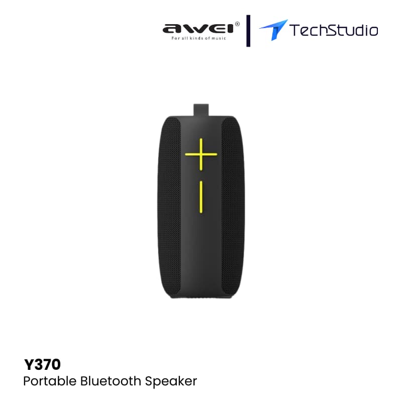 Awei Y370 Portable Original Music Super Power High Sound Bluetooth Speaker - Black