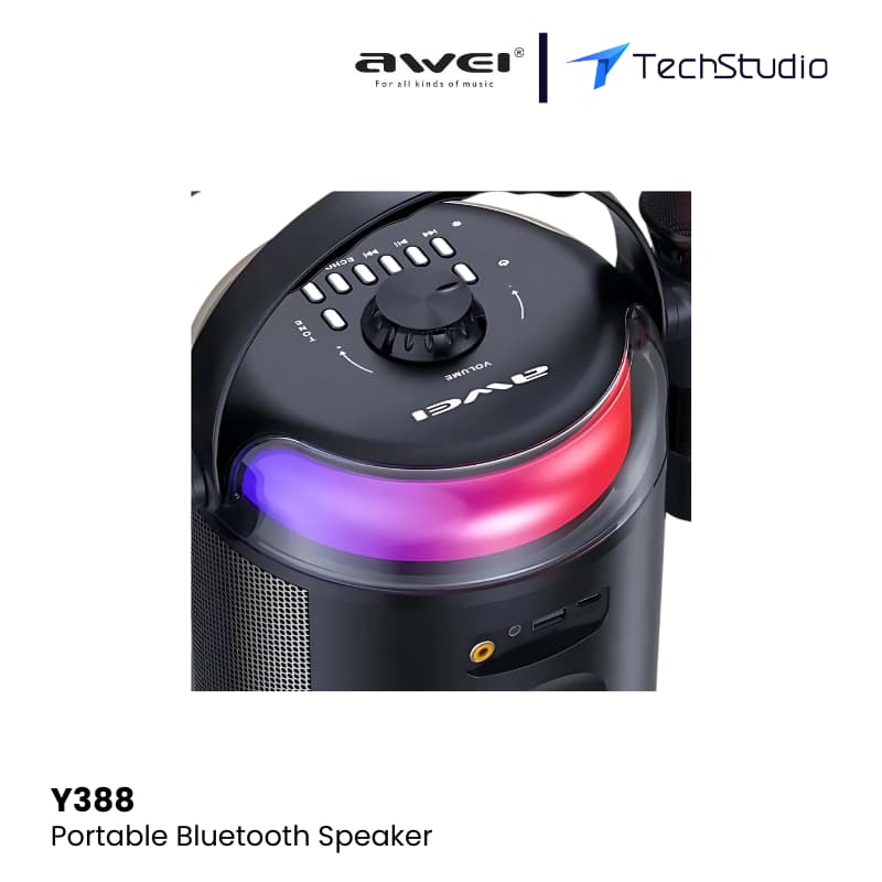 Awei Y388 Soundbar Hifi Bluetooth Wireless Speaker Home TV Sound Box - Black