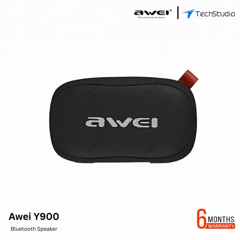 Awei Y900 Mini Portable Wireless Bluetooth Speaker with Built in Mic - Black