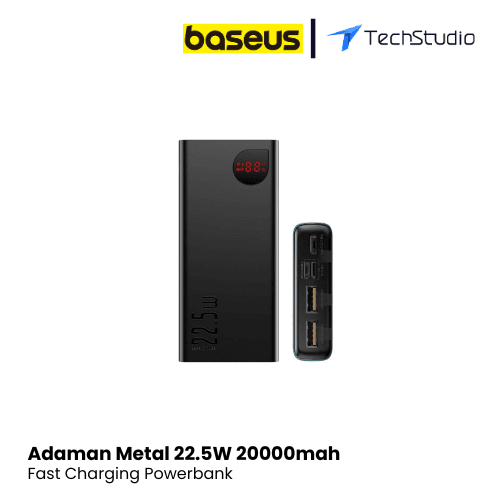 Baseus Adaman Metal Digital Display Quick Charge Power Bank 22.5W - Black