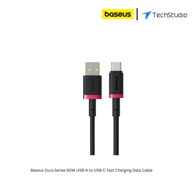 Baseus Dura Series 60W USB-A to USB-C Fast Charging Data Cable - Black