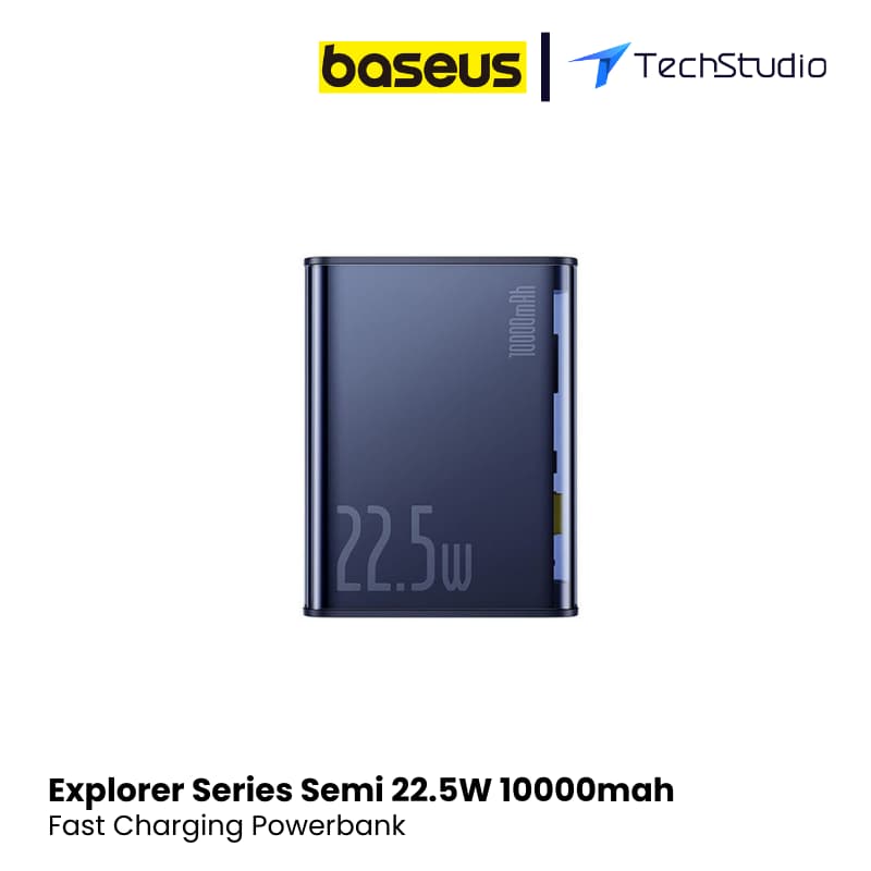 Baseus Explorer Series Semi Transparent 22.5W 10000mah Fast Charging Powerbank - Black