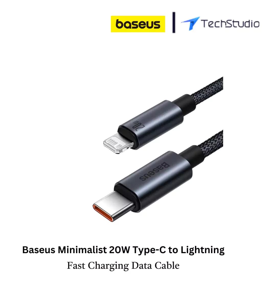 Baseus Minimalist Series 20W Type-C to Lightning Fast Charging Data Cable - Black