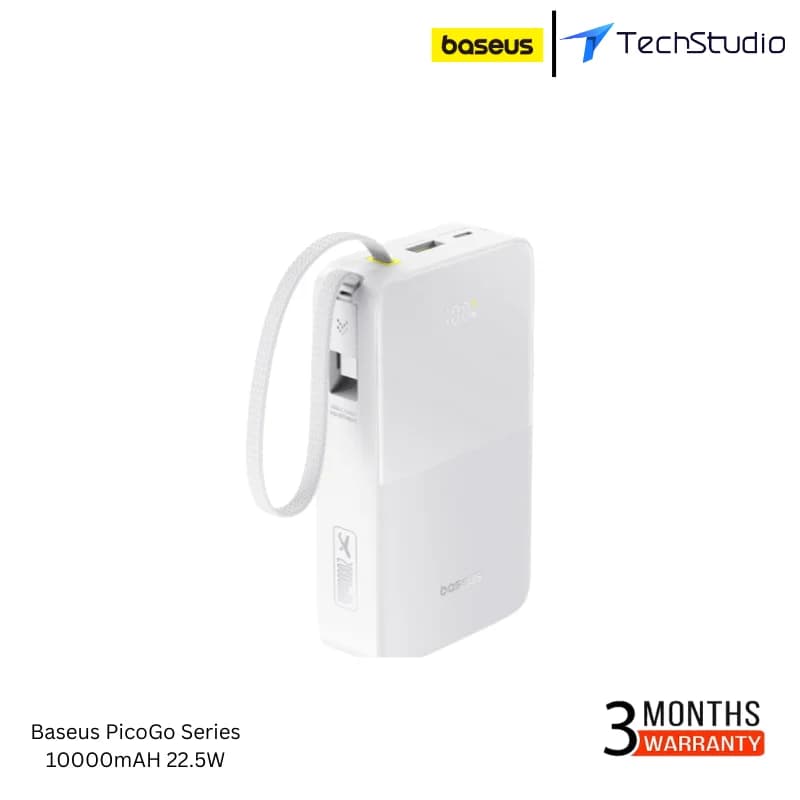 Baseus PicoGo Pro 20000mAh 22.5W Fast Charging Power Bank - White