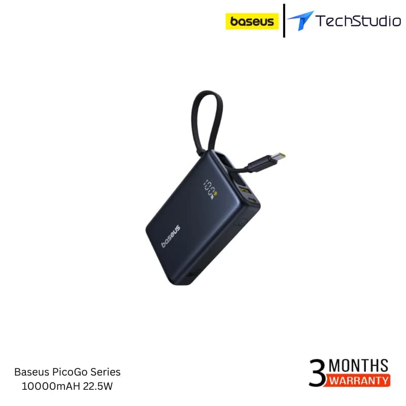 Baseus PicoGo Series 10000mAh 22.5W Fast Charging Power Bank - Black