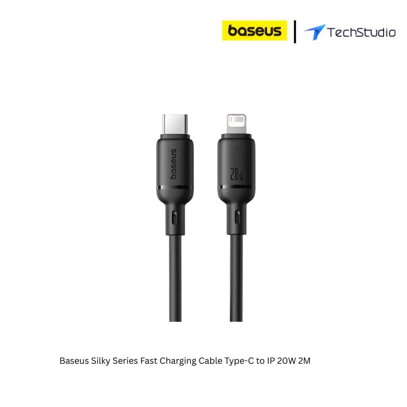 Baseus Silky Series Fast Charging Cable Type-C to IP 20W 2M - Black
