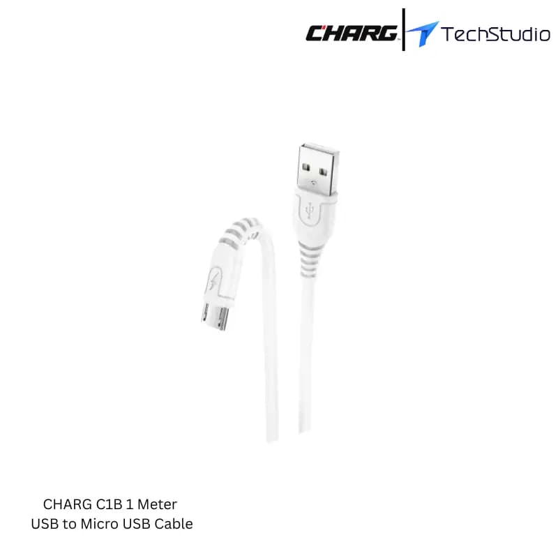 CHARG C1B 1 Meter USB to Micro USB 2.4A Fast Data Cable - White