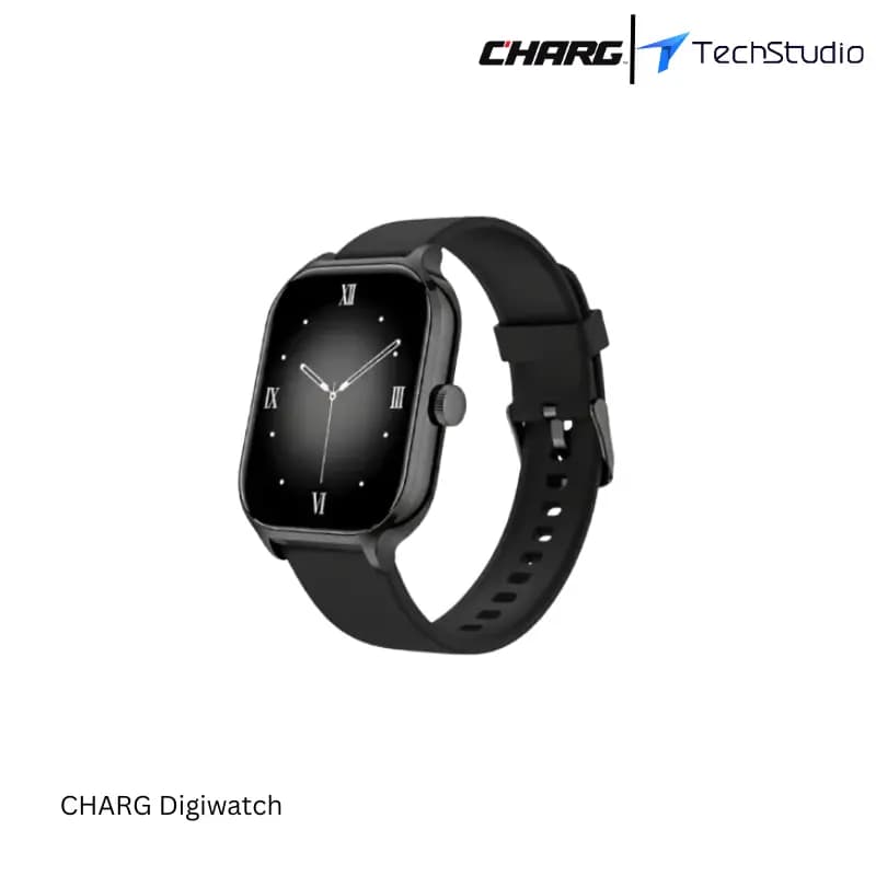 CHARG Digiwatch Bluetooth Calling Smart Watch with 2.01 Display - Black