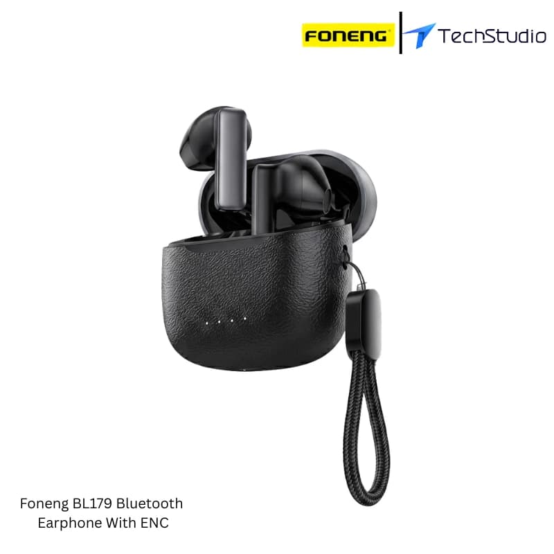 Foneng BL179 Bluetooth Earphone with ENC Noise Cancellation - Black
