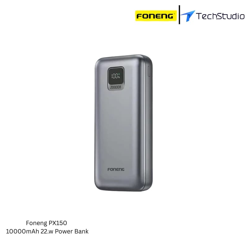 Foneng PX150 10000mAh 22.5W Super Fast Charging Power Bank - Silver