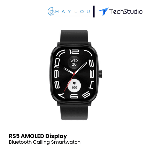 Haylou RS5 AMOLED Display Bluetooth Calling Smartwatch - Black
