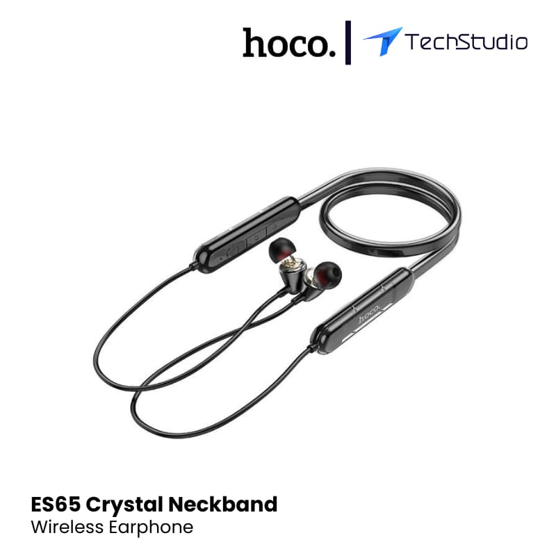 Hoco ES65 Crystal Sports Bluetooth Wireless Neckband - Black