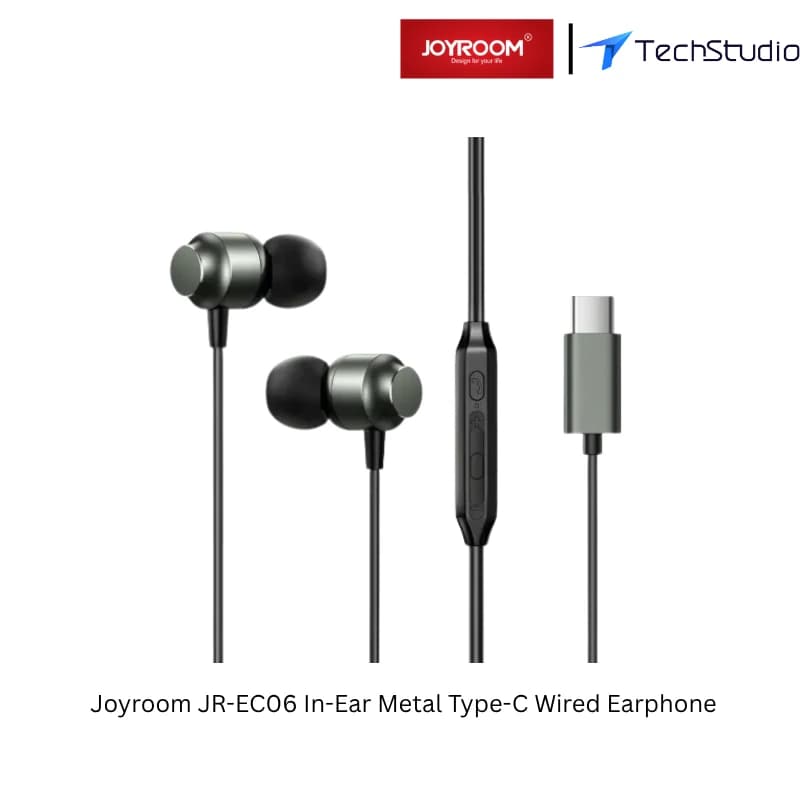 Joyroom JR-EC06 In-Ear Metal Type-C Wired Earphone - Black