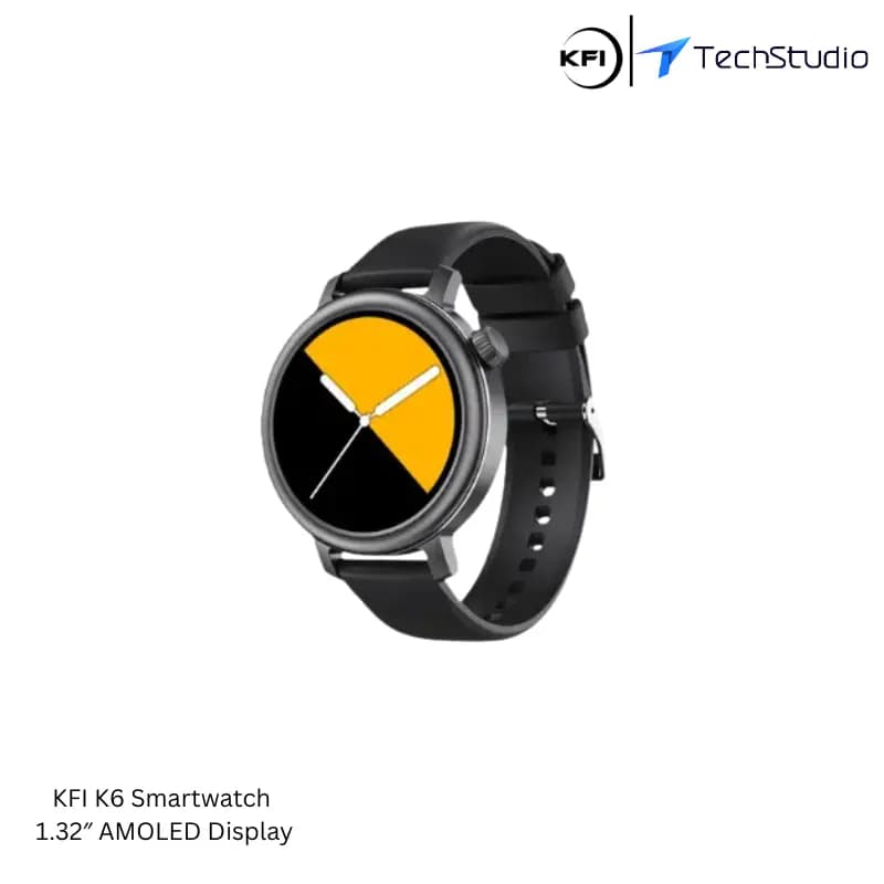 KFI K6 AMOLED Smartwatch Price in Bangladesh | Dual Strap Bundle - Black