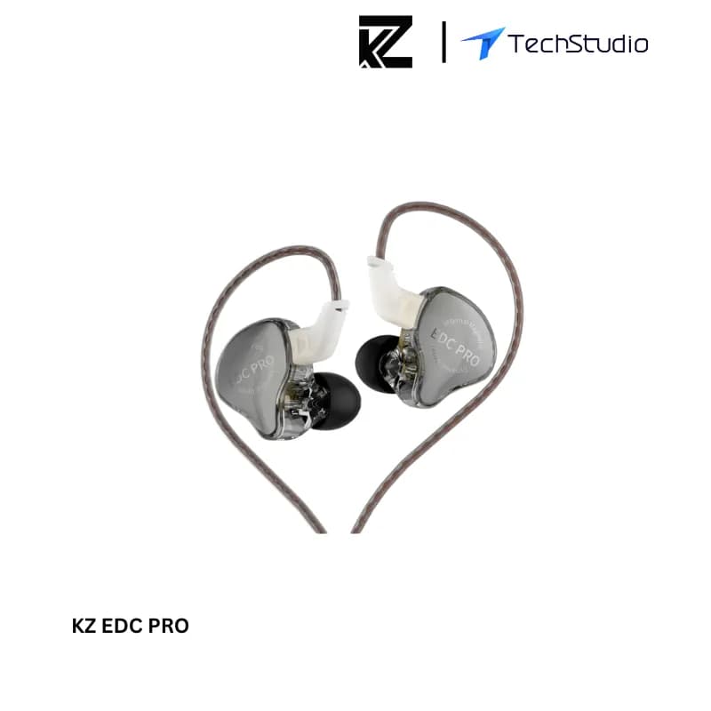 KZ EDC PRO Professional High-Sensitivity and Large Dynamic IEMs With Mic - Black