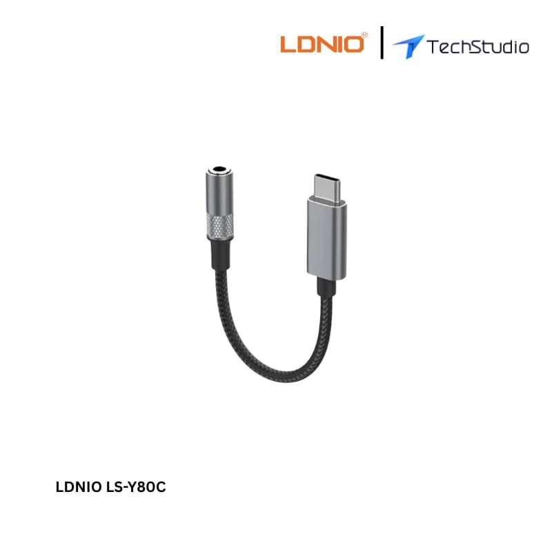 LDNIO LS-Y80C Type-C to 3.5mm Audio Adapter Cable - Black
