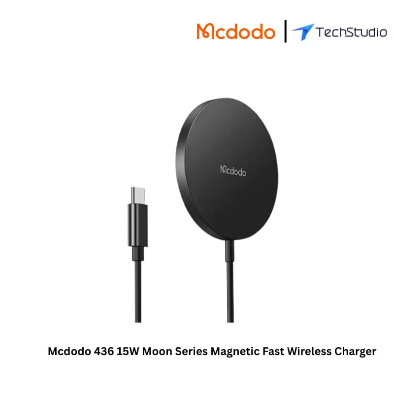 Mcdodo 436 15W Moon Series Magnetic Fast Wireless Charger - Black