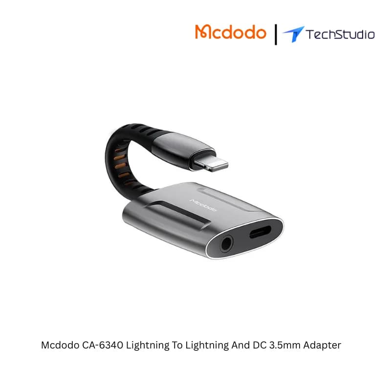 Mcdodo CA-6340 Lightning To Lightning And DC 3.5mm Adapter - Black